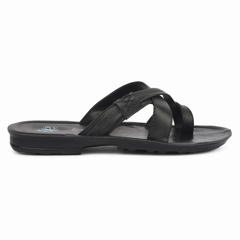 A-HA Black Casual Flat Sandal For Men MPU-60 By Liberty Coach Platform Sandals