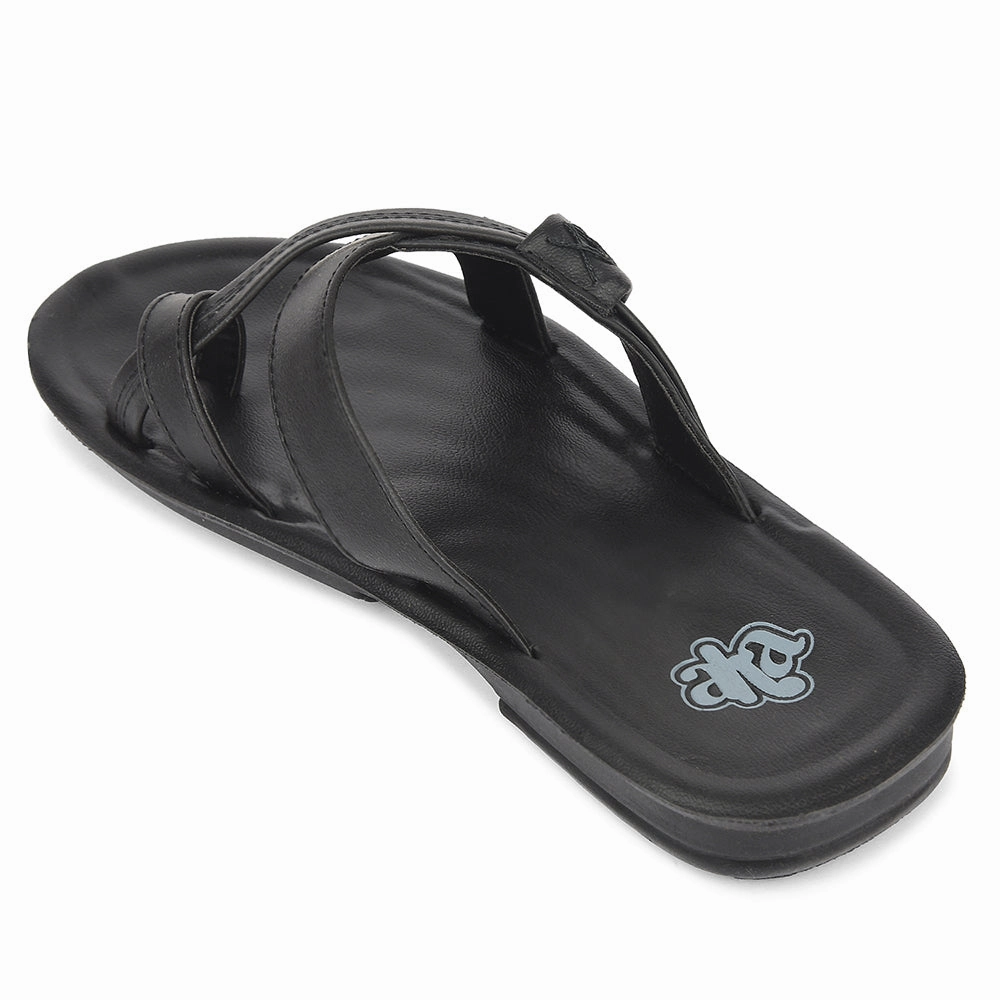 A-HA Black Casual Flat Sandal For Men MPU-60 By Liberty Hari Mari Sandals