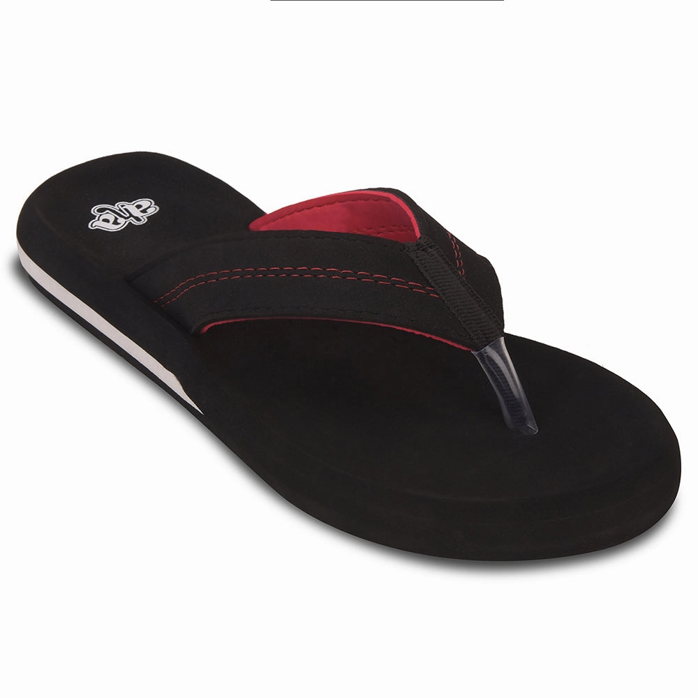 Foot Massaging Flip Flops A-HA Black Casual Flip-Flops For Men EXACT By Liberty