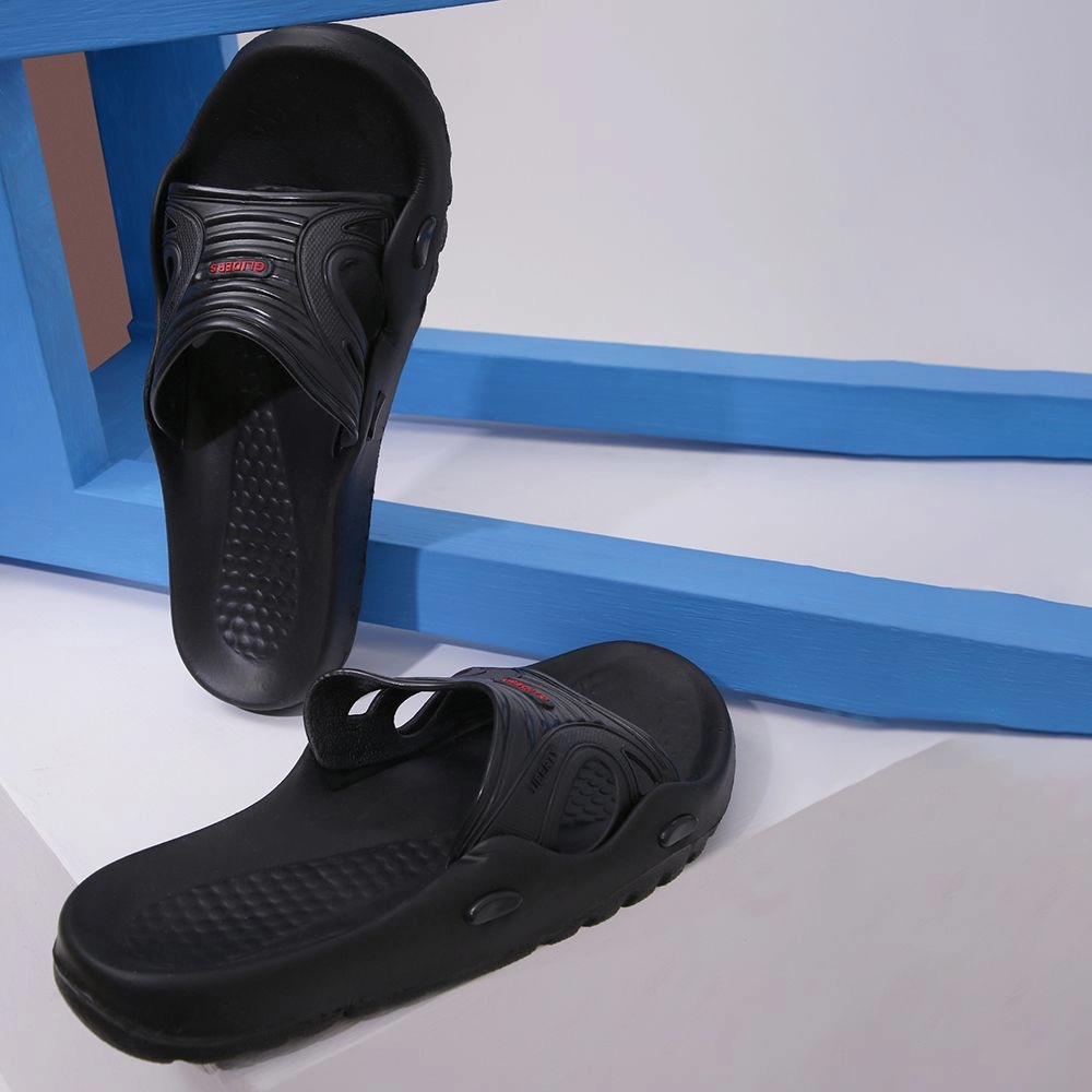 A-HA By Liberty Black Slides For Men GLD.BEACHN Warmie Slippers