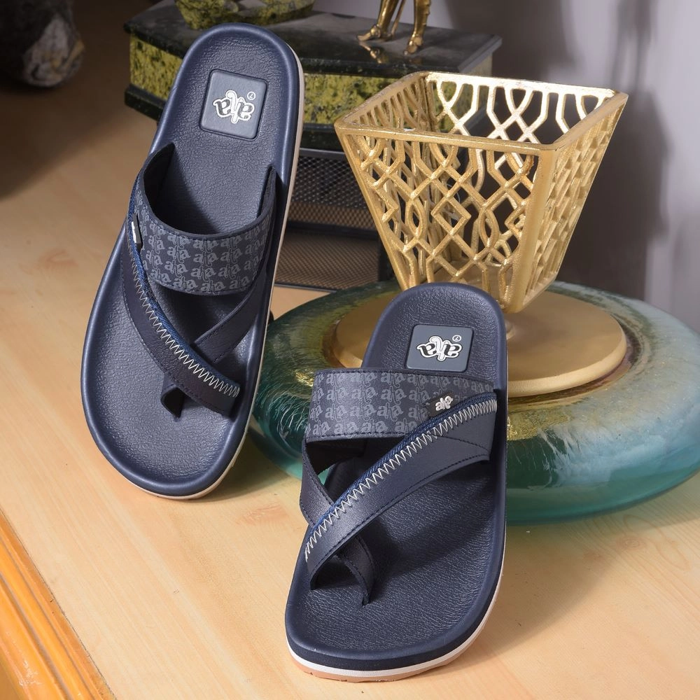 Flip Flops Original Name A-HA Casual Black Flip Flop For Men ANCO-02 By Liberty