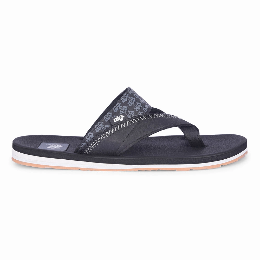 Vionic Orthotic Flip Flops A-HA Casual Black Flip Flop For Men ANCO-02 By Liberty