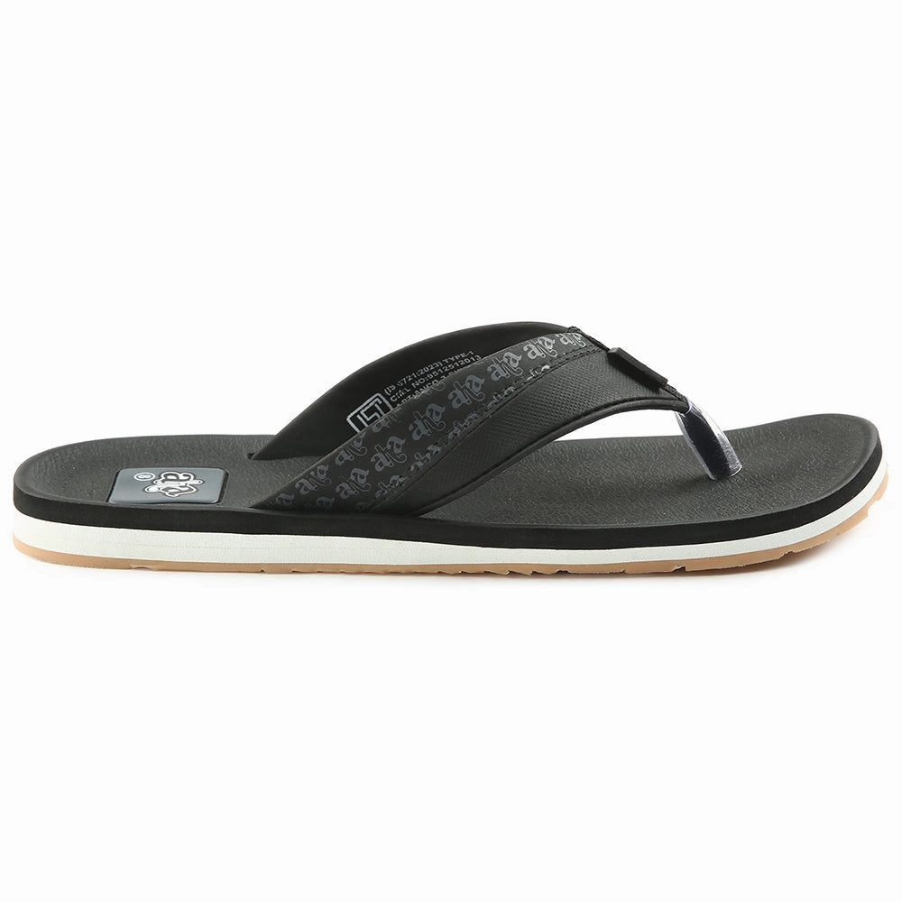 A-HA Casual Black Flip Flops For Men ANCO-03 By Liberty Rainbow Flip Flops Return Policy