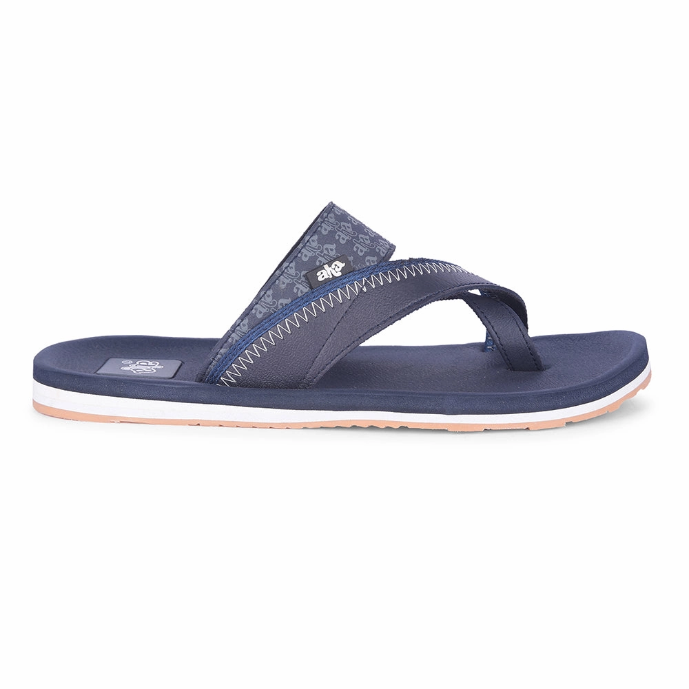 A-HA Casual Navy Blue Flip Flop For Men ANCO-02 By Liberty Flip Flops Shoes