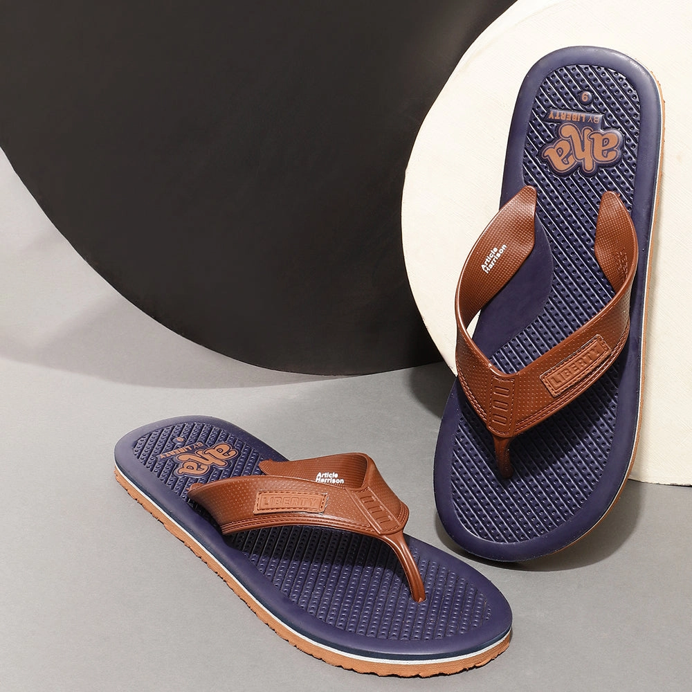 A-HA Casual Navy Blue Flip-Flops For Men HARRISON By Liberty Activity 3.1 2 Flip Flop Applications Event Detection