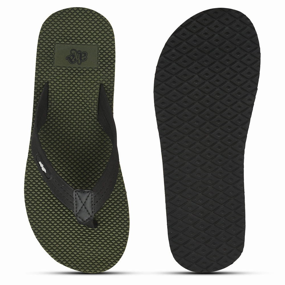 A-HA Casual Olive Green Flip Flop For Men JTN-03 By Liberty Quickshark Flip Flops
