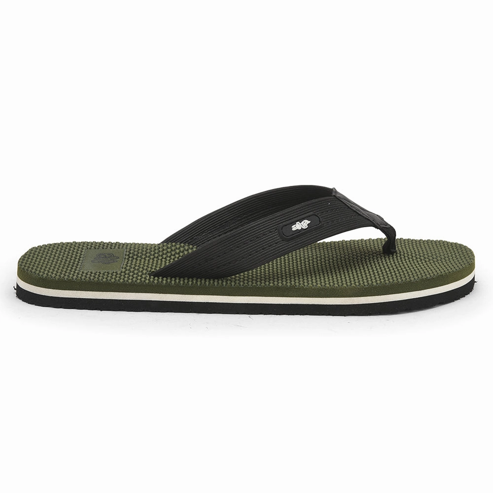 A-HA Casual Olive Green Flip Flop For Men JTN-03 By Liberty Flip Flops Not Made In China