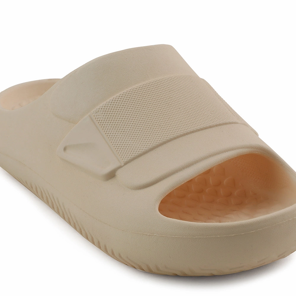 Worn Slippers A-HA Khaki Casual Slides For Men DREAMWALKM By Liberty