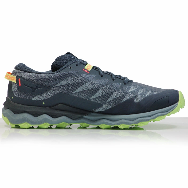 Top Ranked Running Shoes Mizuno Wave Daichi 7 Men's Trail Shoe - Orion Blue/Misty Blue/Neo Lime