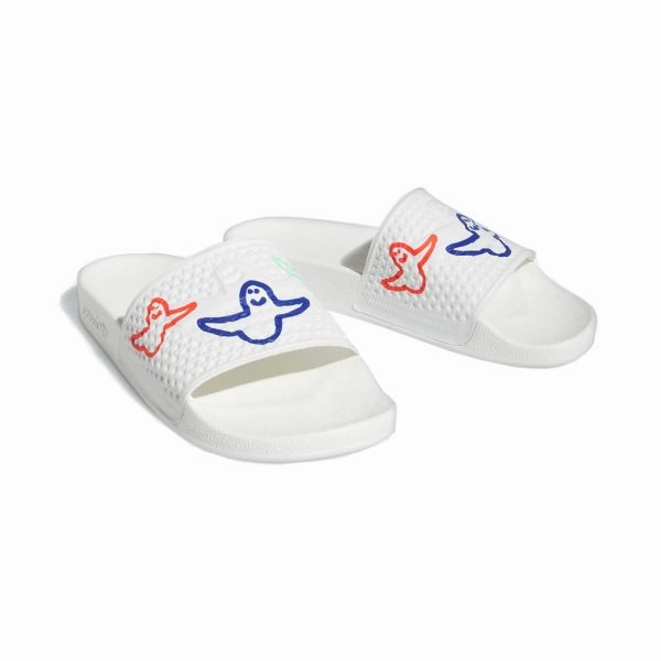 Adidas - Shmoofoil Slides (White/Red) Ruby Dorothy Slippers