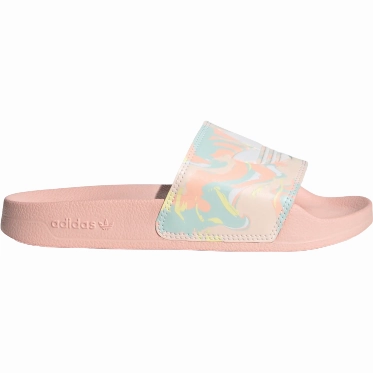 Adidas Kid's Adilette Lite Slides - Haze Coral / Cloud White Max Air Slides