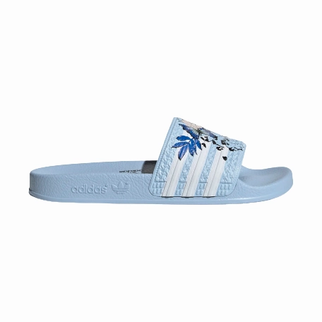 Adidas Kid's Adilette Slides - Clear Sky / Cloud White Boot Slippers