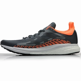 Good Running Gym Shoes adidas Solar Glide ST 3 Men's Running Shoe - Grey Six/Core Black/Screaming Orange