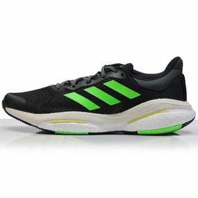 Huarache Run Shoes adidas SolarGlide 5 Men's Running Shoe - Core Black/Solar Green/Beam Yellow