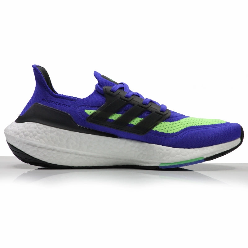 Running Shoes With Most Cushioning Adidas UltraBoost 21 Men's Running Shoe - Sonic Ink/Core Black/Screaming Green