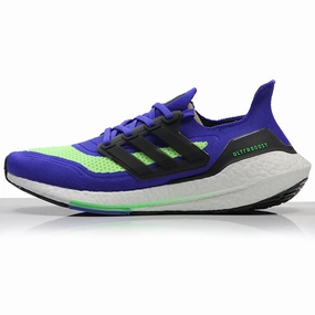 Adidas UltraBoost 21 Men's Running Shoe - Sonic Ink/Core Black/Screaming Green Running Shoes Free