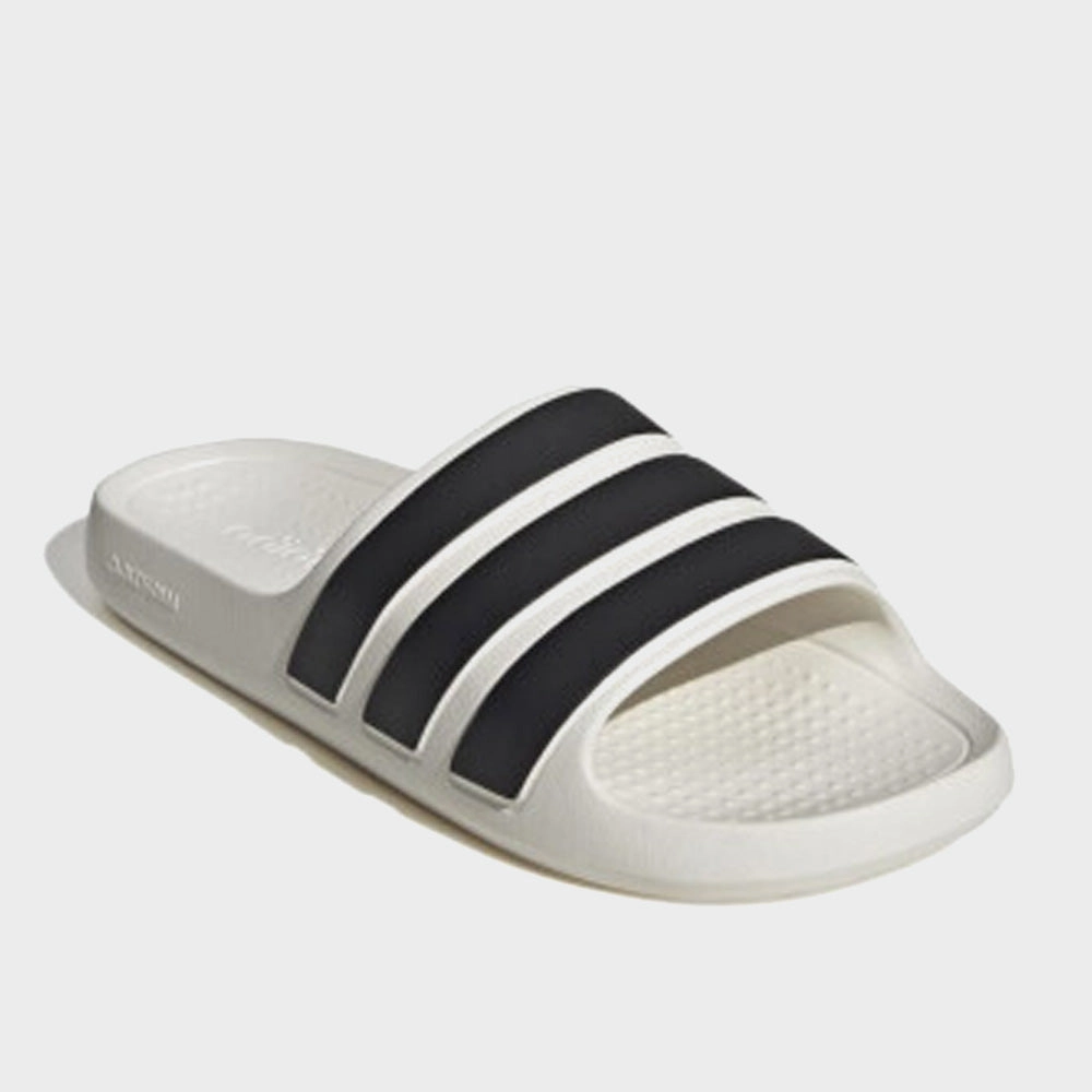 Adidas Unisex Adilette Flow Slides White Shearling Scuff Slippers