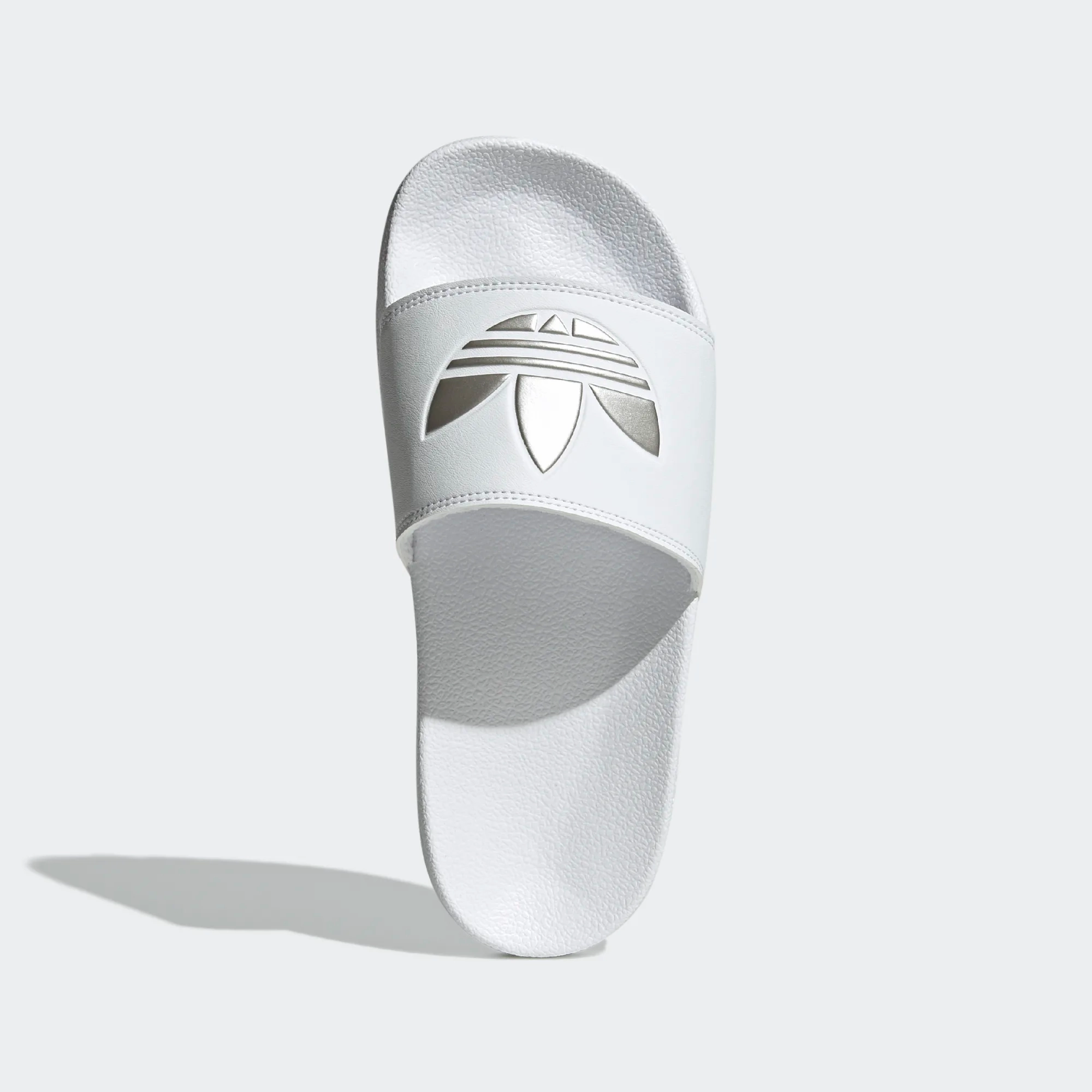 Adidas Women's Adilette Lite Slides - Cloud White / Matte Silver Step Two Slide