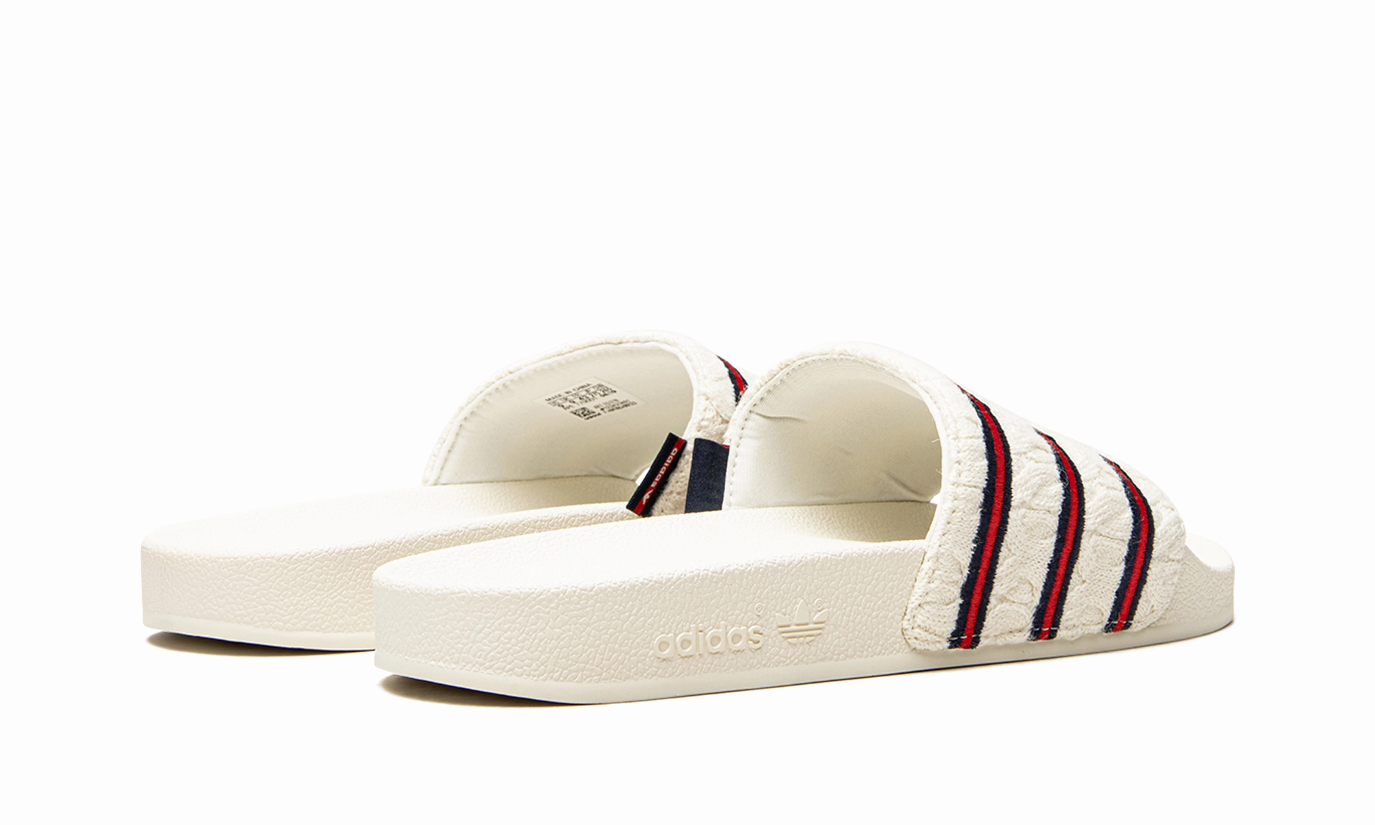 Luxury Pool Slides Adilette Cableknit Slides "Extra Butter"