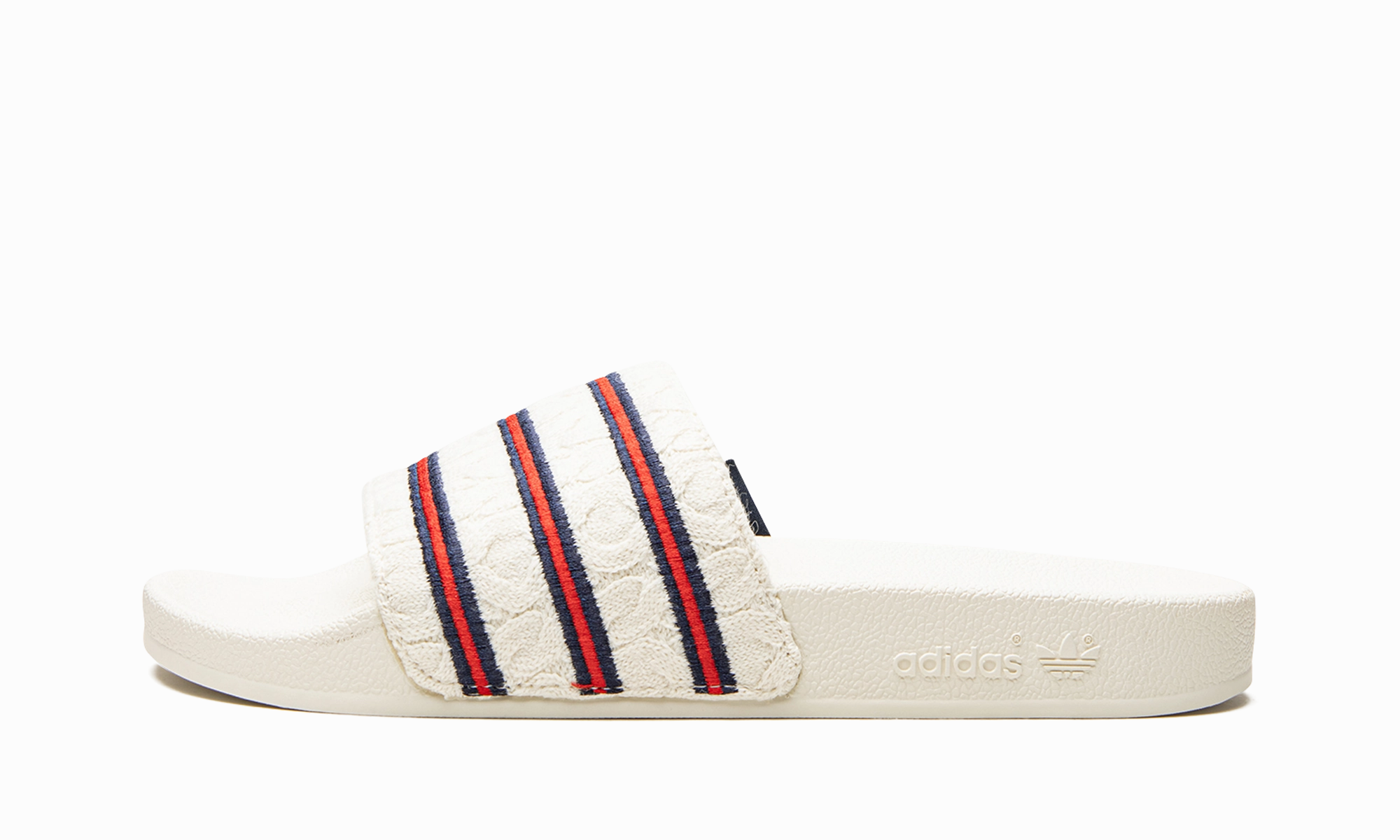 Bridal Slippers For Getting Ready Adilette Cableknit Slides "Extra Butter"