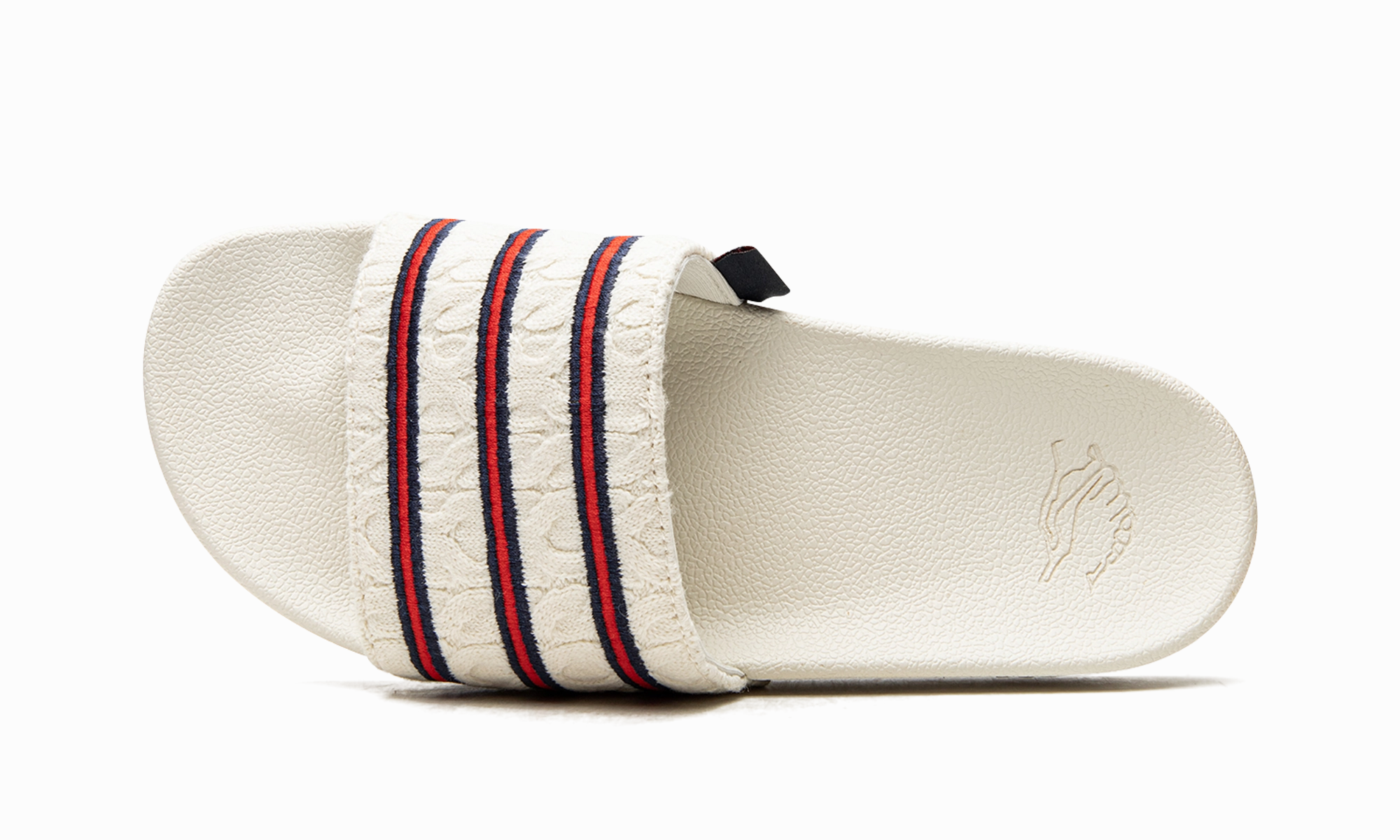 Wash Slippers Rubber Soles Adilette Cableknit Slides "Extra Butter"