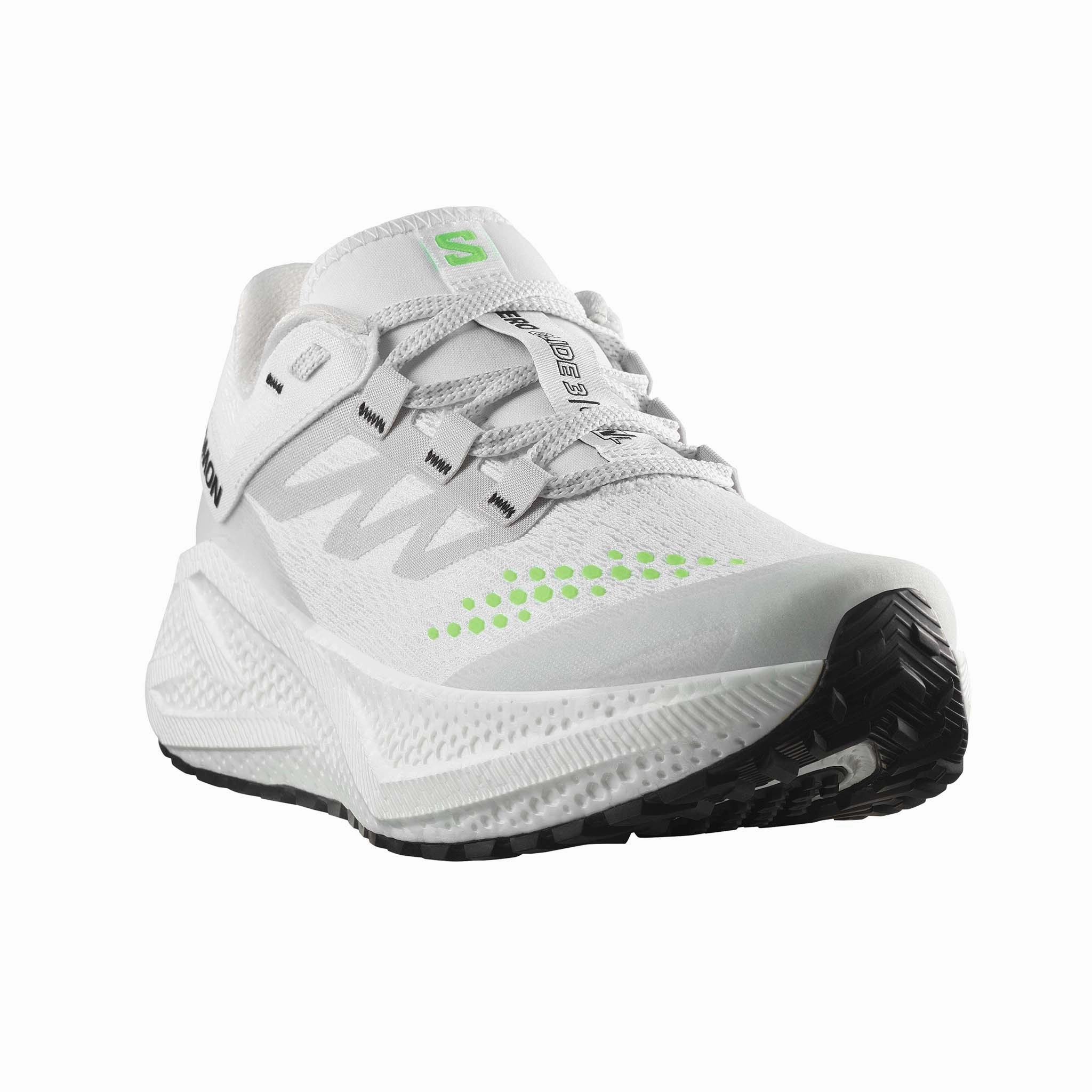 Salomon | Women's Aero Glide 3 GRVL Running Shoes - White/Ftw Silver/Green Gecko National Parks Trail Running Shoes