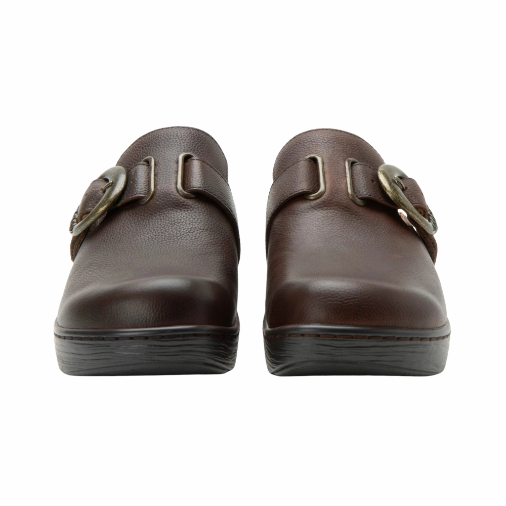 Alegria Osmosis Java Brown Leather Clog (Women's) Kurier Bff Low Clogs