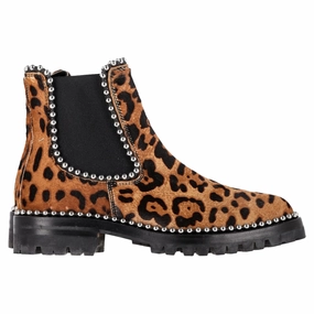 Alexander Wang Spencer Leopard-Print Chelsea Boots in Brown Pony Hair Best Steel Toe Chelsea Boots
