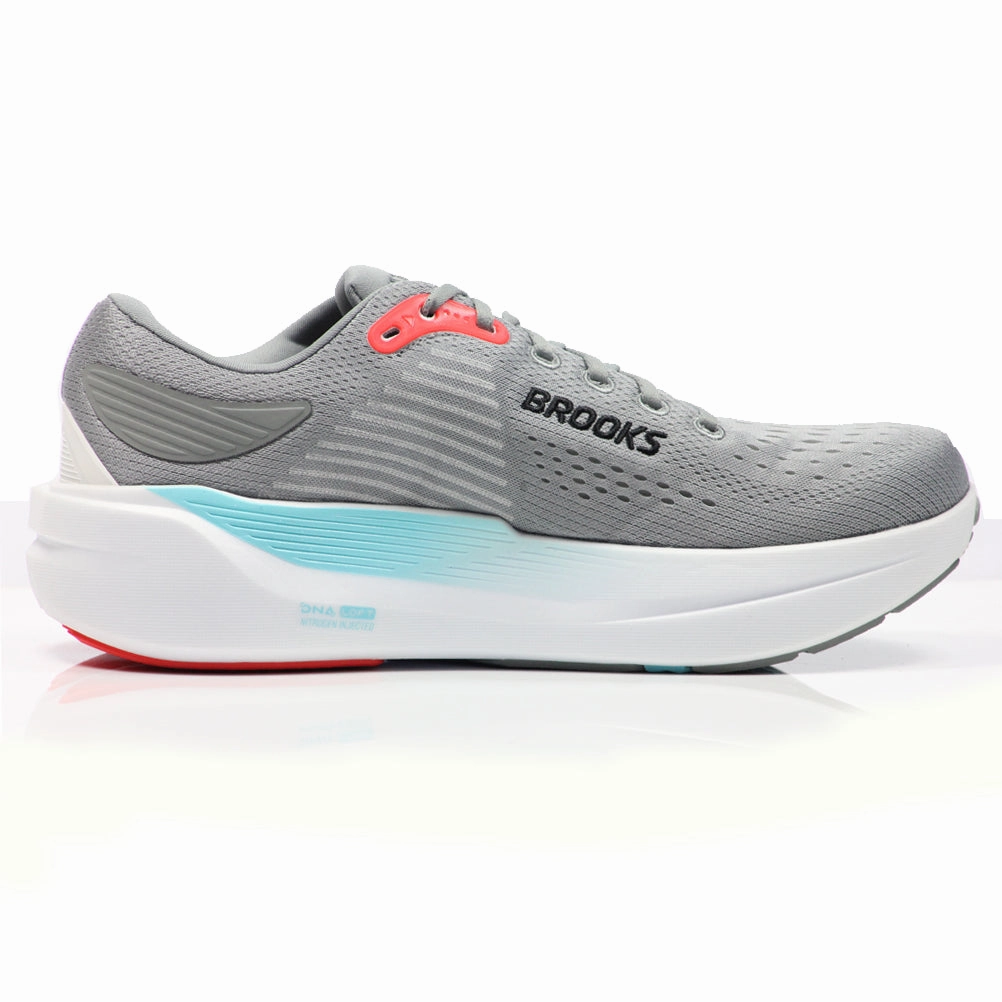 Brooks Ghost Max 3 Men's Running Shoe - Primer Grey/Antarctica/Red Running Shoes For Weightlifting