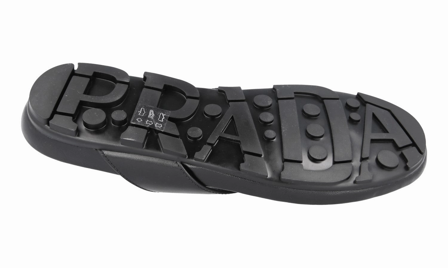 Prada Men's Black Leather Sandals 4Y2208 Ufo Sandals