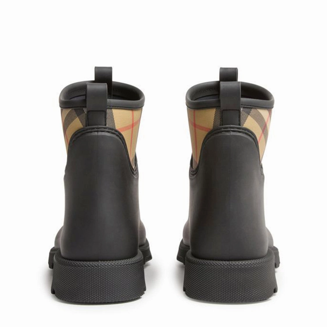 Low Ankle Boots With Checkered Pattern Cobbler Boots