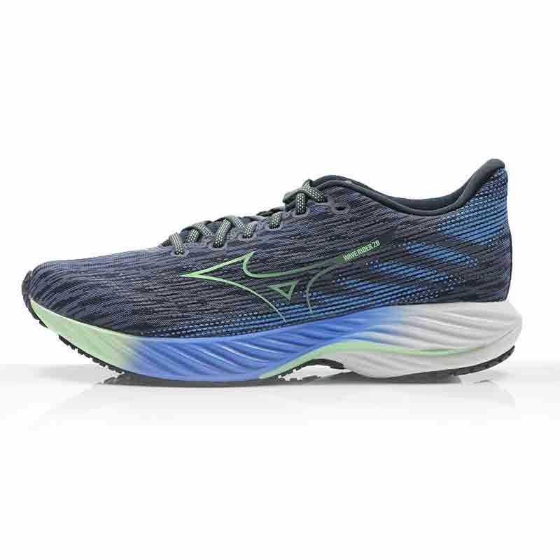 Running Shoes Best Brands Mizuno Wave Rider 28 Men's Running Shoe - Vintage Indigo/Neo Mint/Frontier Blue