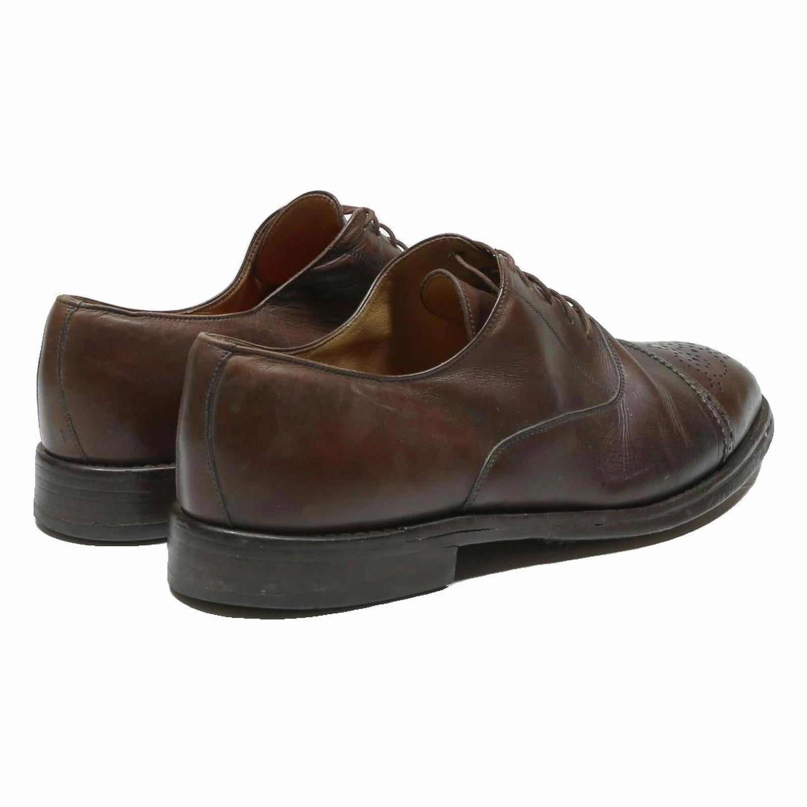 Herring Brogues BALLY Mens Leather Cap Toe Brogue Shoes Brown UK 9.5 Classic Formal Lace-Up