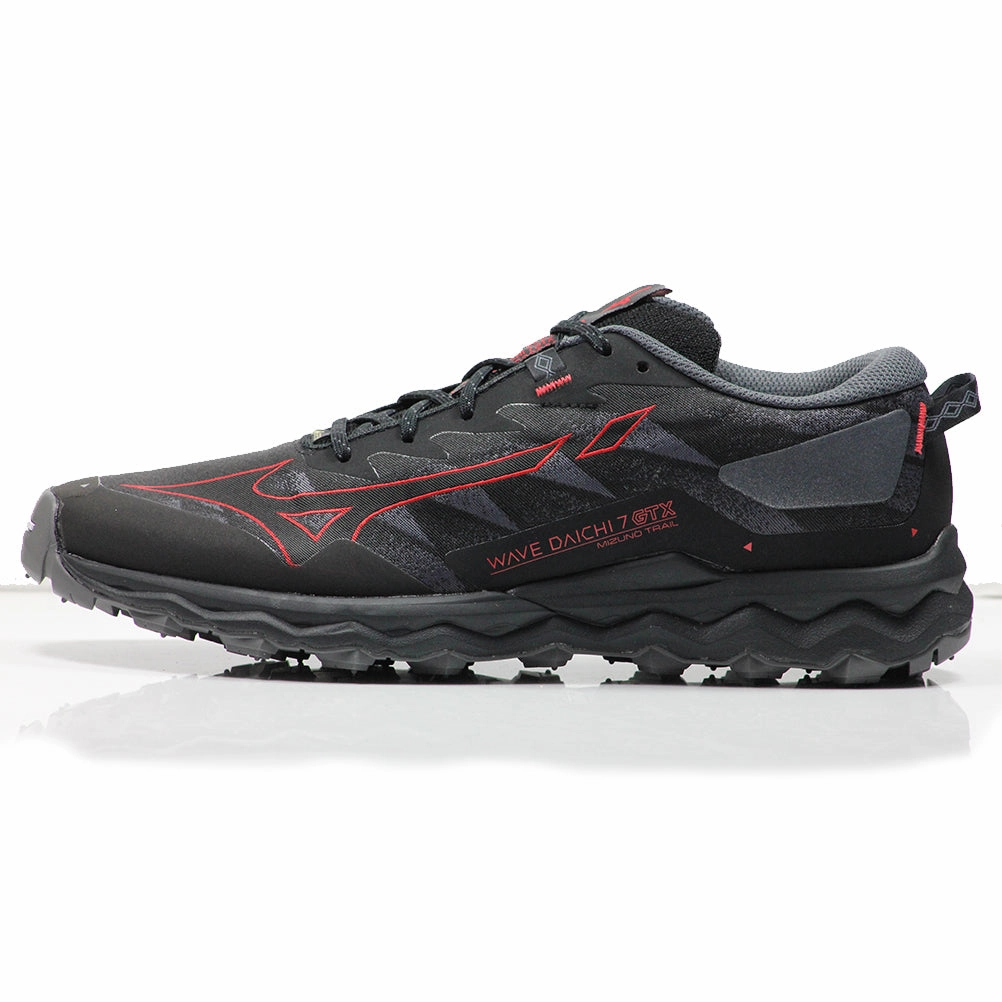 Best Running Long Distance Mizuno Wave Daichi 7 Gore-Tex Men's Trail Shoe - Black/Bittersweet/Iron