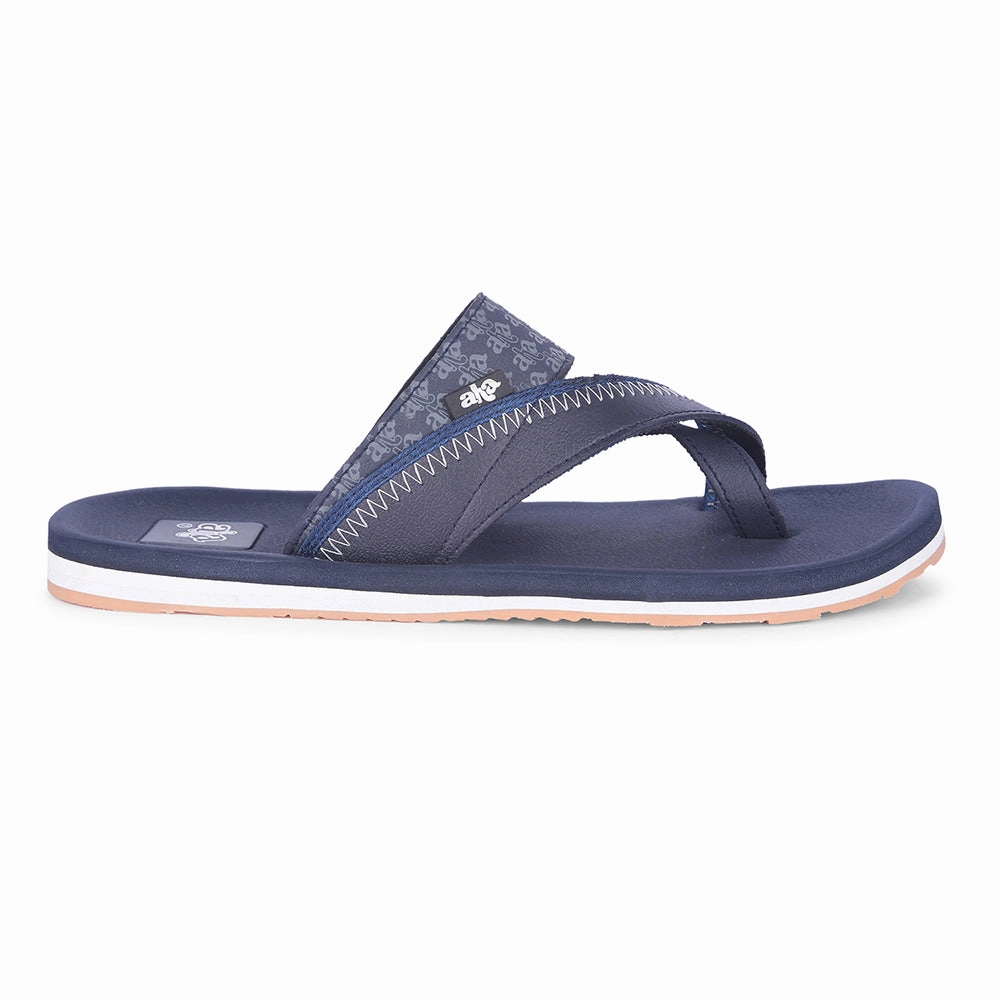 A-HA Casual Navy Blue Flip Flop For Men ANCO-02 By Liberty Flip Flops Size 14 Wide