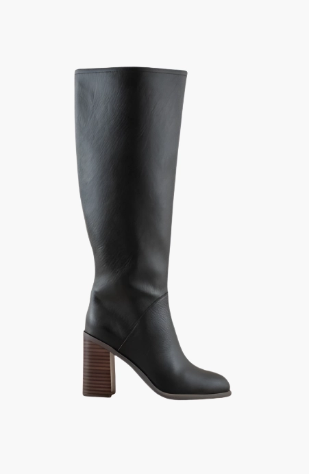 Always Here Block Heel Knee High Boots Ugg Fold Over Boots