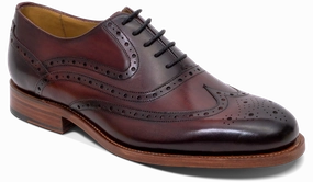 Brogue Boots Suit Liffey - Hand Brushed Burgundy