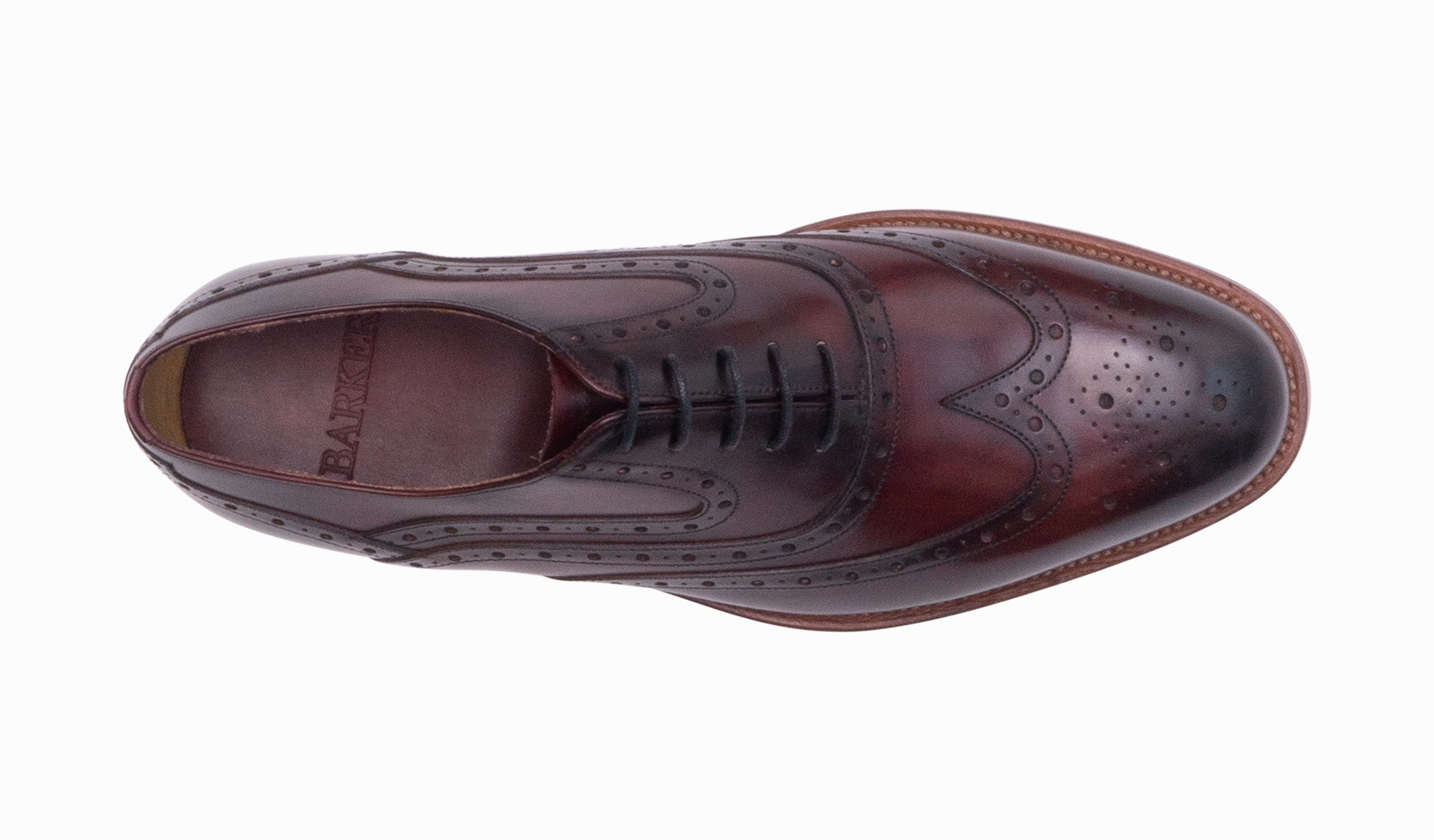 Liffey - Hand Brushed Burgundy Quality Brogues Shoes