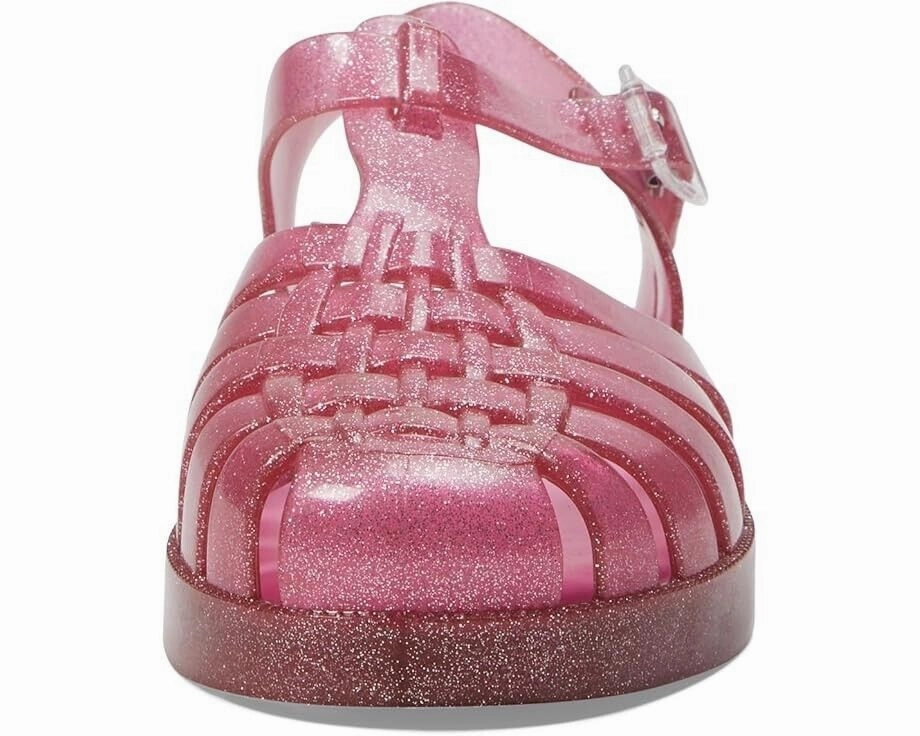 Sandals Jamaica Mini Melissa Possession Shiny Sandals Kids US 2 Glitter Pink Cutout Ankle KHD158