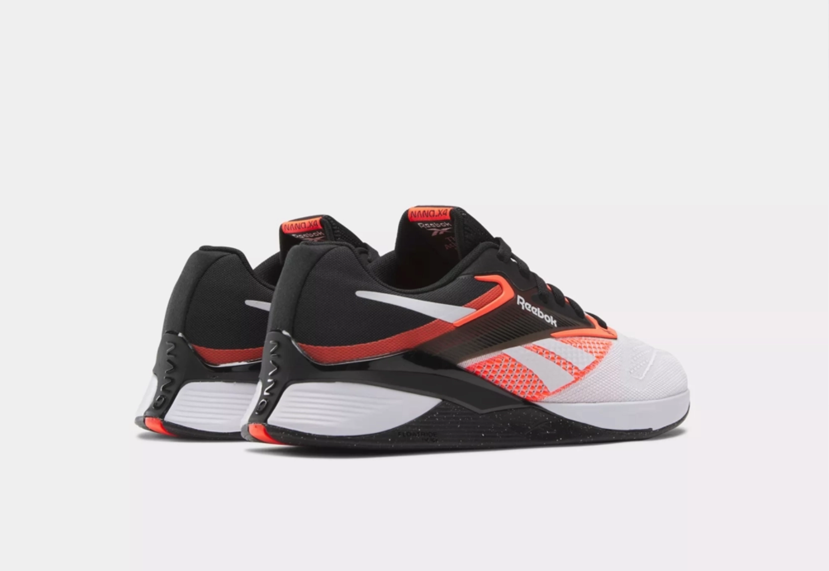 Cross Training Shoes For Wide Feet Reebok Mens Nano X4- Black / Ftwr White / Orange Flare (100074684 001)
