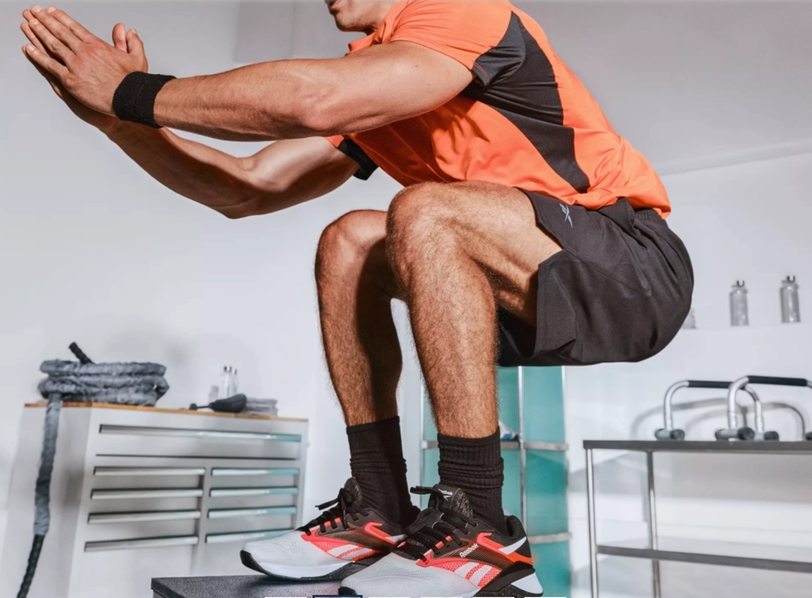 Reebok Mens Nano X4- Black / Ftwr White / Orange Flare (100074684 001) Training Shoes Nike