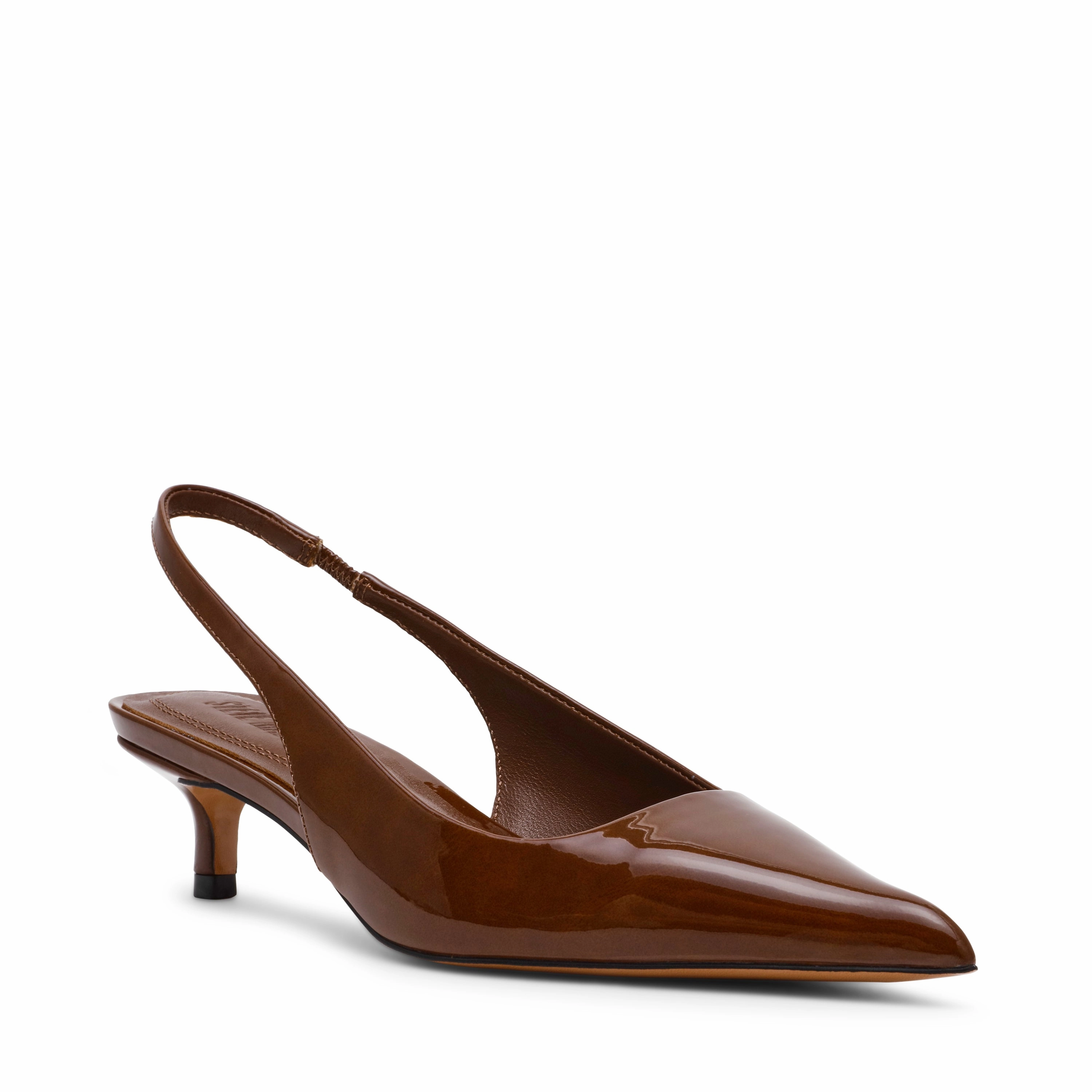 Back Heels Kittie2 Pump BRN PATENT