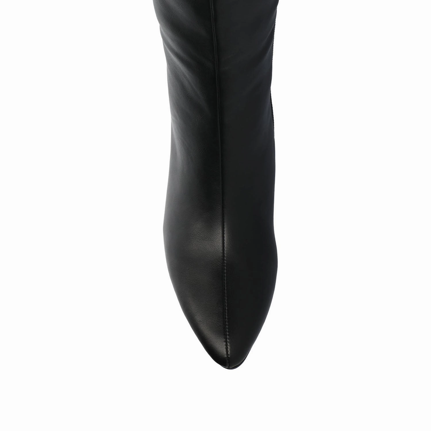 AMEYLIA VEGAN LEATHER KNEE-HIGH BOOTS Pull Up Knee High Boots