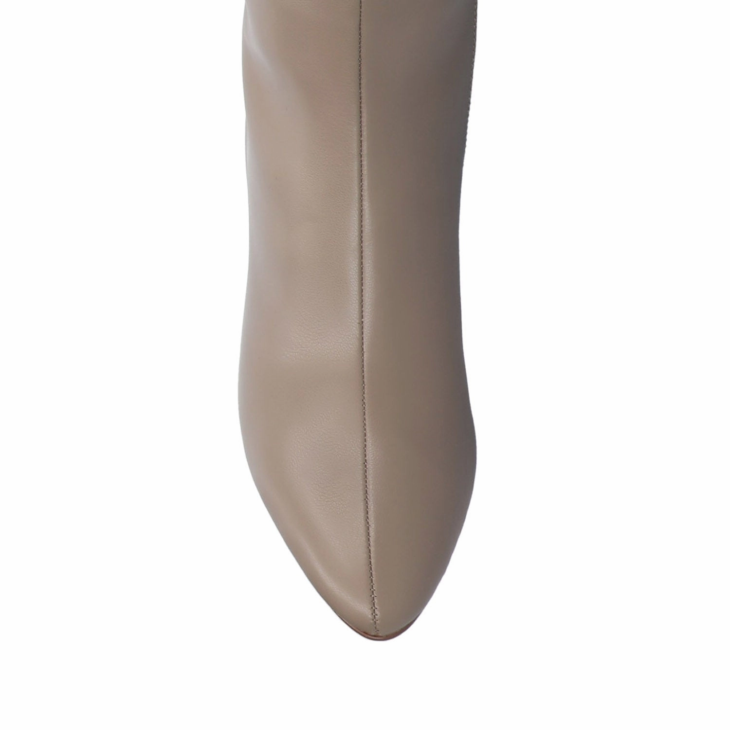 AMEYLIA VEGAN LEATHER KNEE-HIGH BOOTS Round Block Heel Knee High Boots