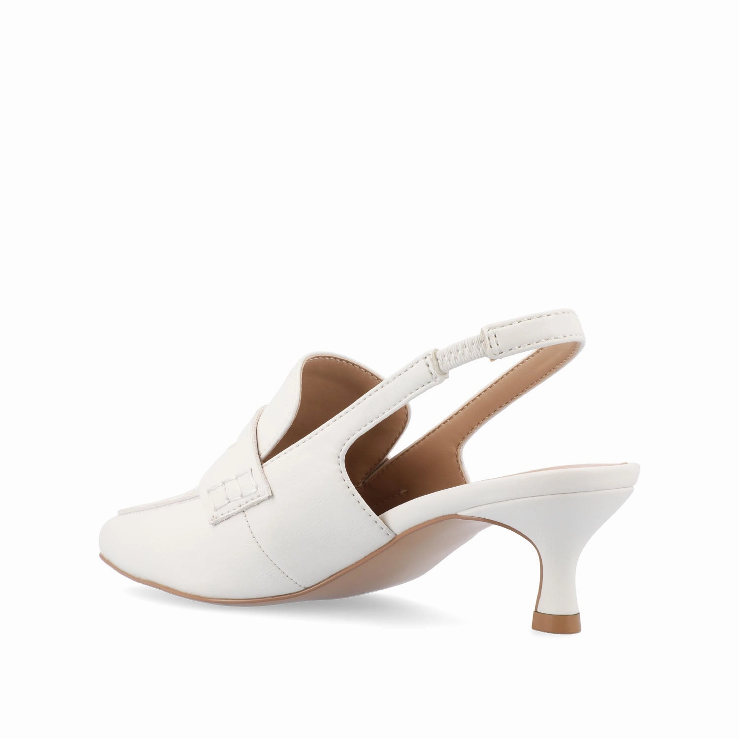 AMORY KITTEN HEEL LOAFERS IN VEGAN LEATHER IN WIDE High-heeled Shoes Deals