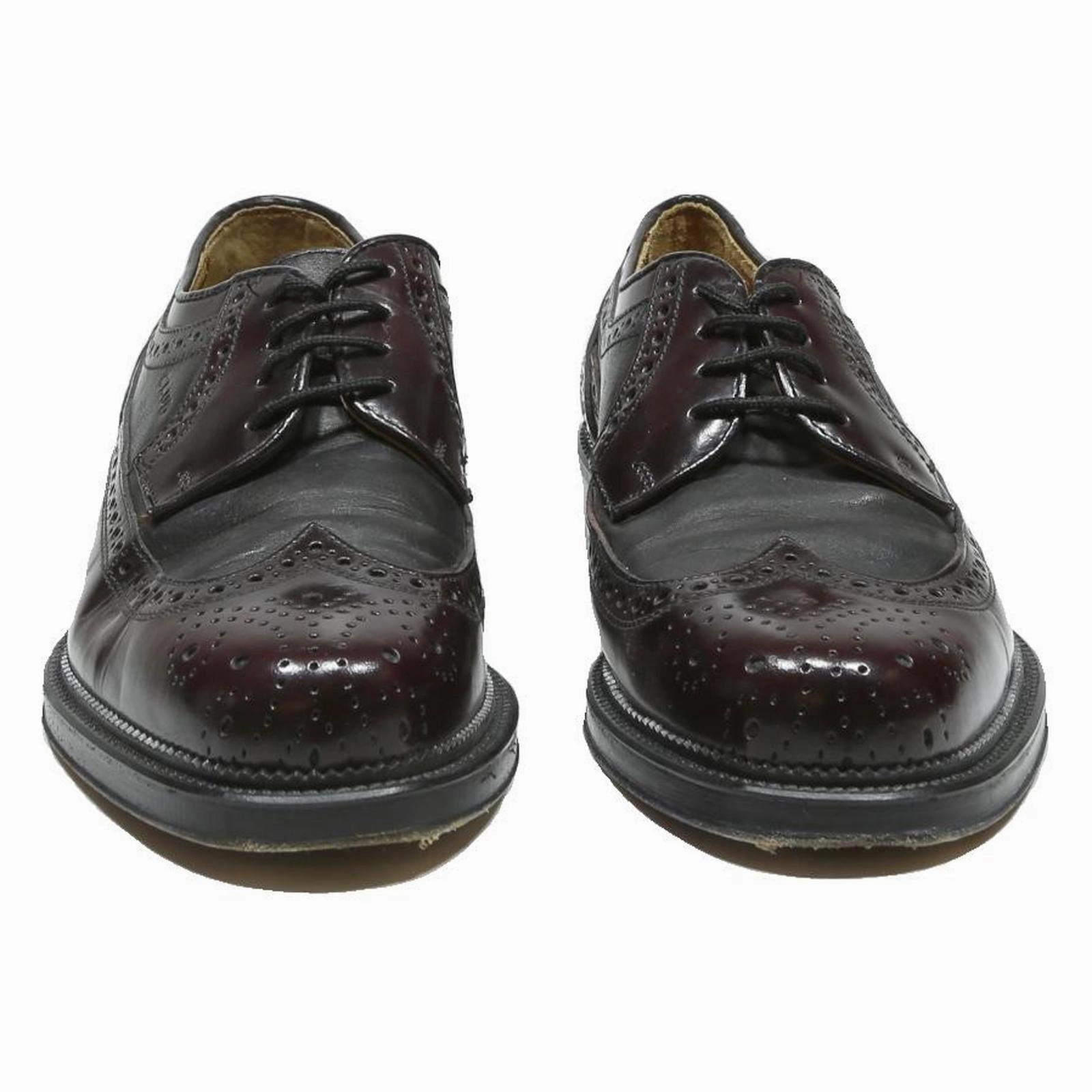 ANTONIO BARBIERI Mens Leather Brogue Shoes Burgundy UK 8 Formal Smart Classic Bróg