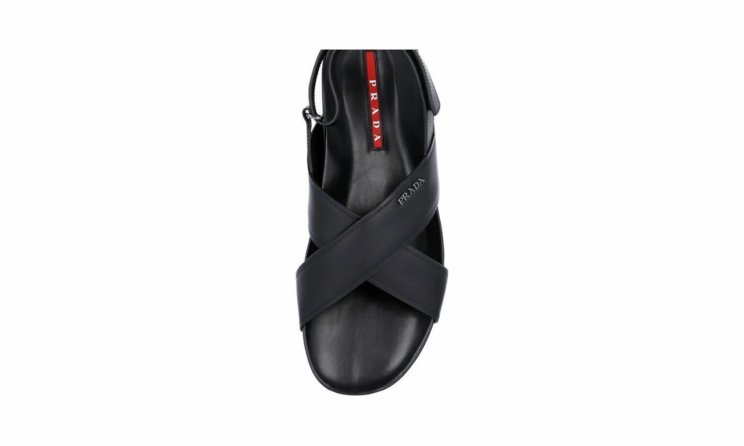 Prada Men's Black Leather Sandals 4X2919 Huarachi Sandals