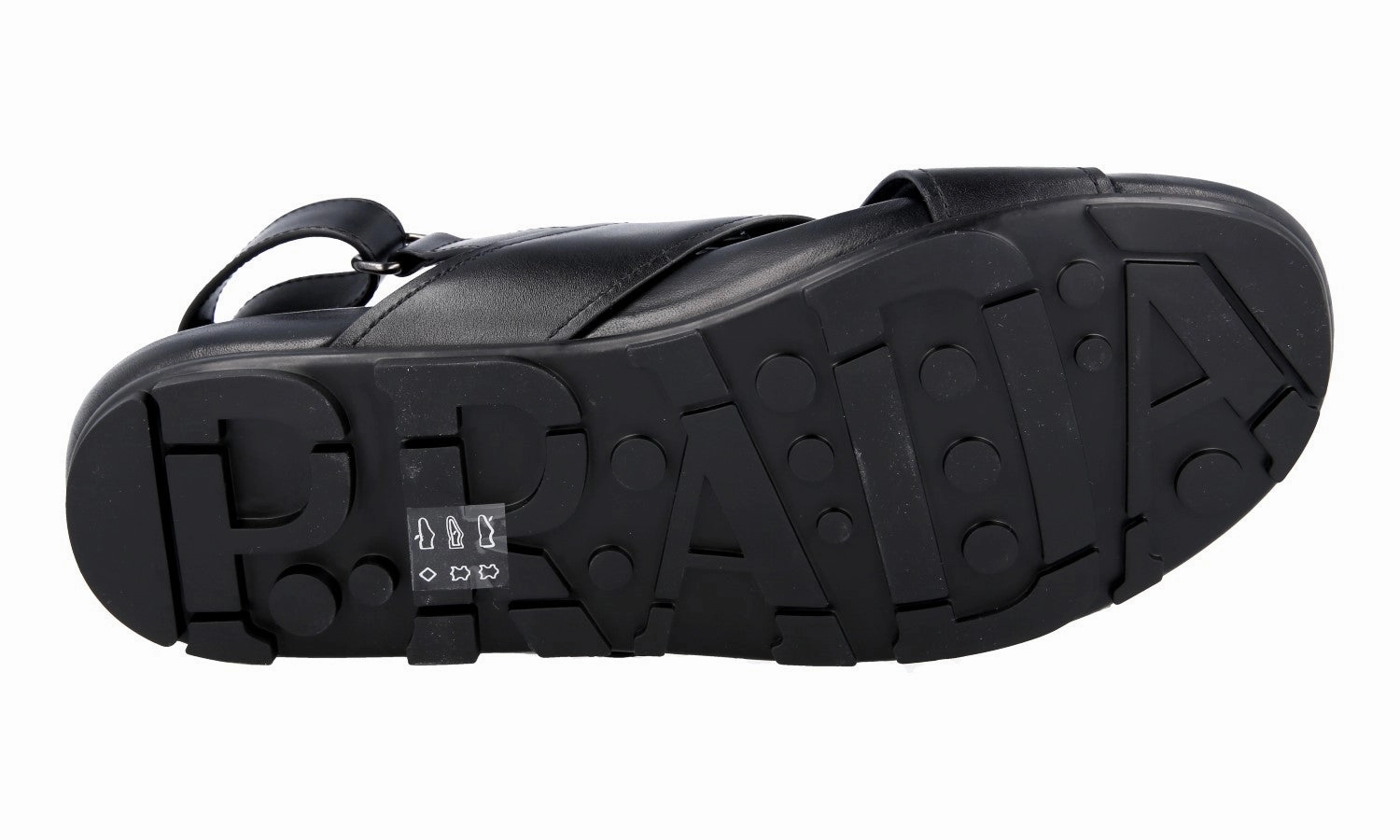 Sandals Size 14 Prada Men's Black Leather Sandals 4X2919