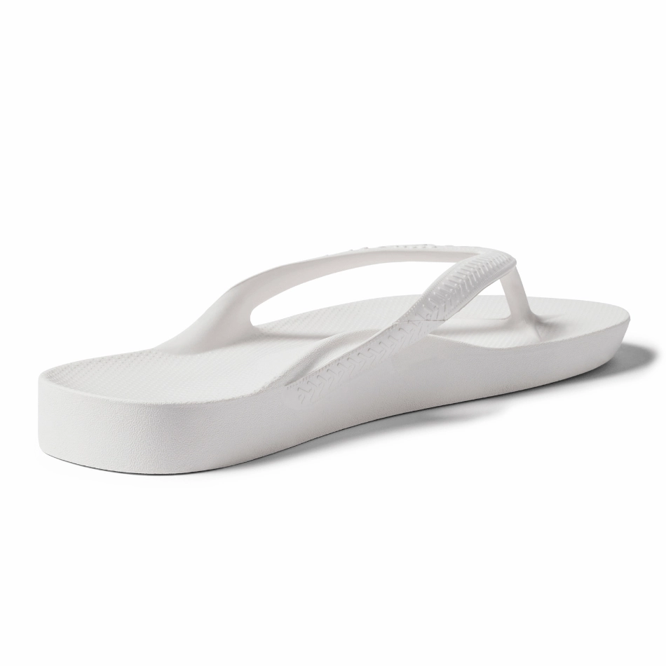 Socks Slippers Archies Arch Support Flip Flops in White