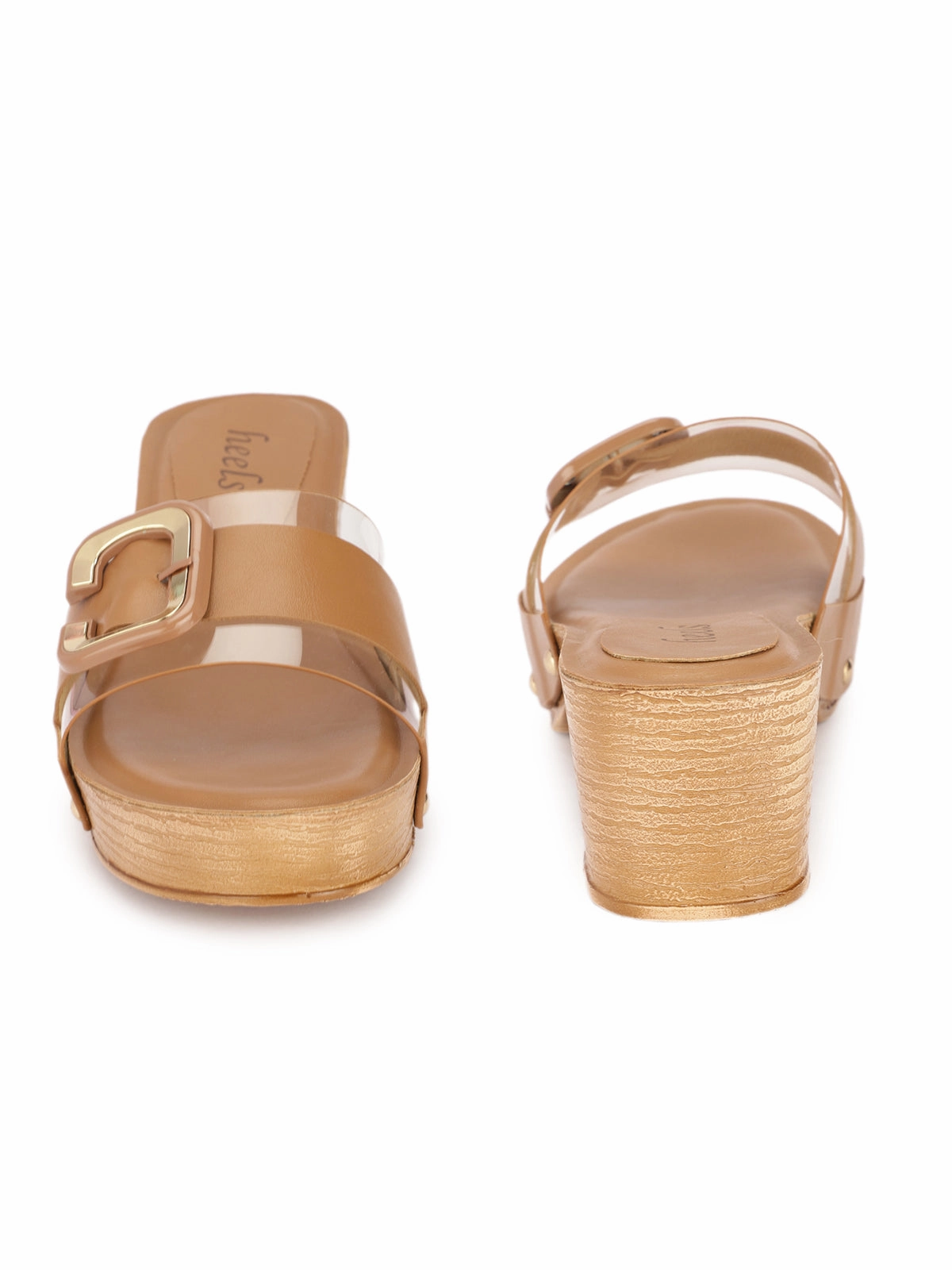 Royale High Heels Armas Transparent Block Platform Heels